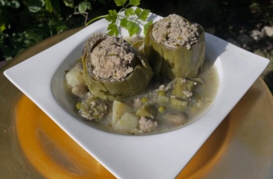 Alcachofas-rellenas-carne-picada Alcachofas-rellenas-carne-picada