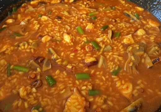 Arroz-meloso-pulpo-gambitas-alcachofas-ajetes Arroz-meloso-pulpo-gambitas-alcachofas-ajetes